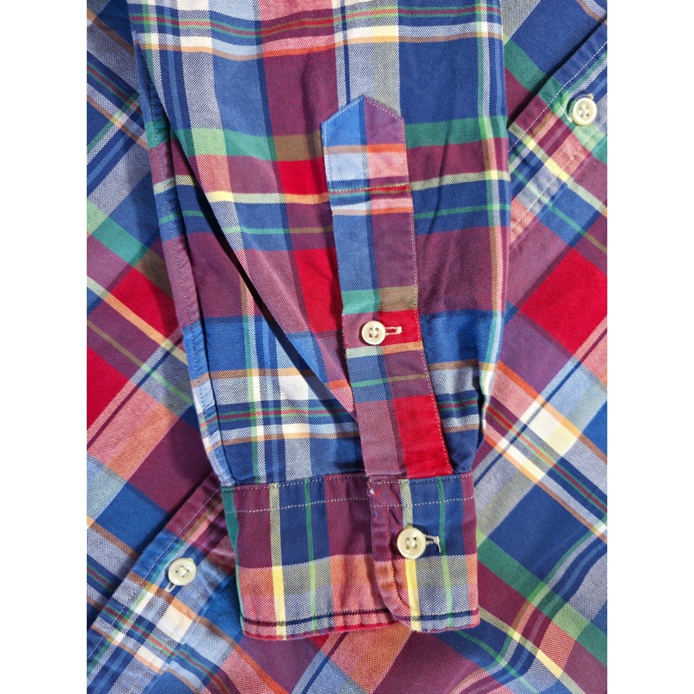 Ralph Lauren Plaid Button Down Shirt Mens Size S Multicolor Pony Logo Cotton - Picture 11 of 12